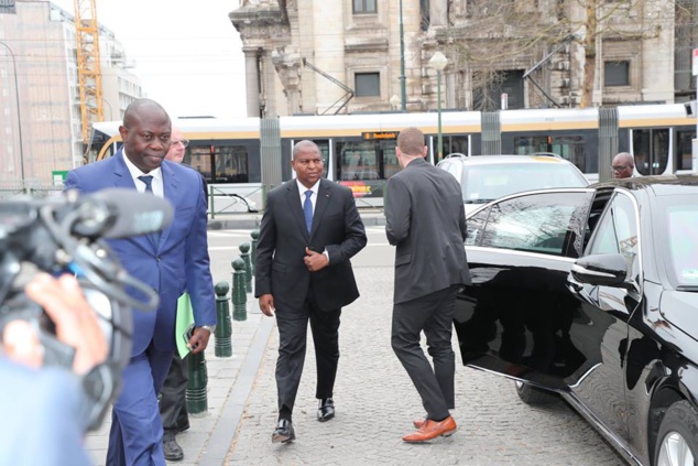 Le président Touadéra à son arrivée à l'UE, à Bruxelles