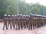 La police centrafricaine (ph. Vonou/Acap)