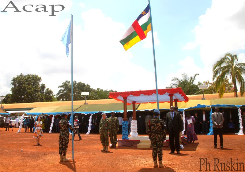 Célébration à Bangui de la 20ème journée internationale des casques bleus