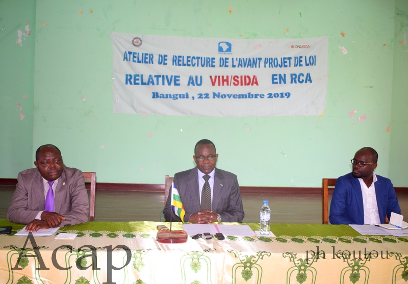 Atelier de relecture de l’avant-projet de loi relative au VIH/SIDA en République Centrafricaine