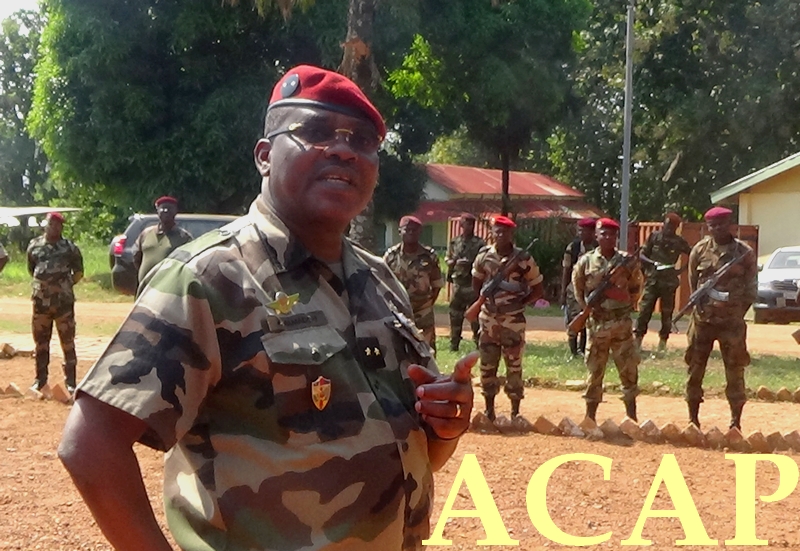 Le général Z. MAMADOU s'adressant à la troupe au Camp Kassai le 26 dec 2019