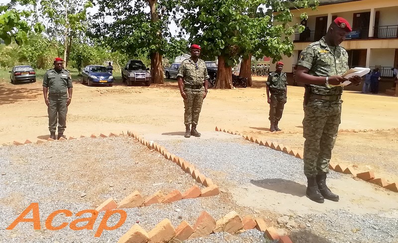 Passation de service au sein des corps des Forces armées centrafricaines