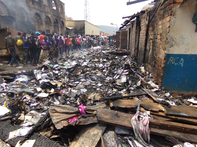 Un incendie dévaste les établissments commerciaux au marché Central de Bangui